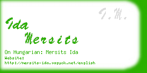 ida mersits business card